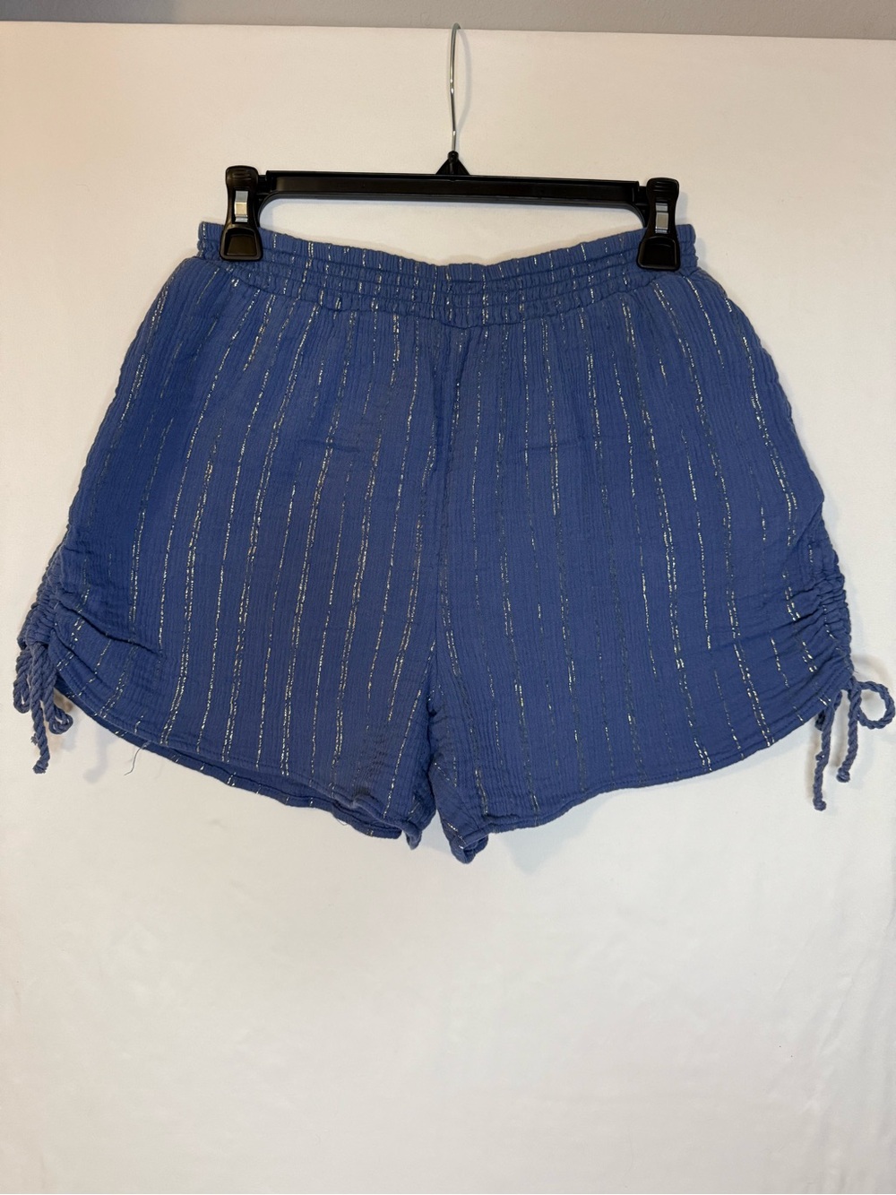 Aerie Blue w/ gold accent Striped Elastic linen Women's Shorts